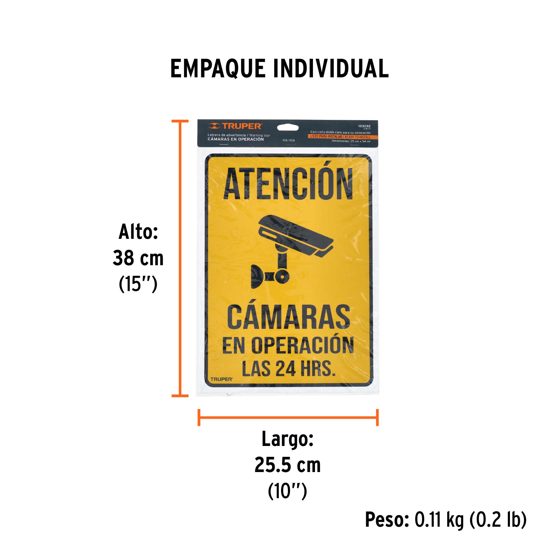 Extintor y señalamiento de seguridad, Truper (clave LIN-13, código 103092)