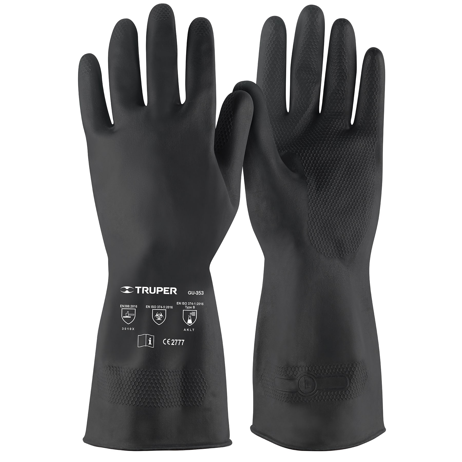 Guante para protección química, ● / 6 72, Truper (clave GU-353, código 14267)
