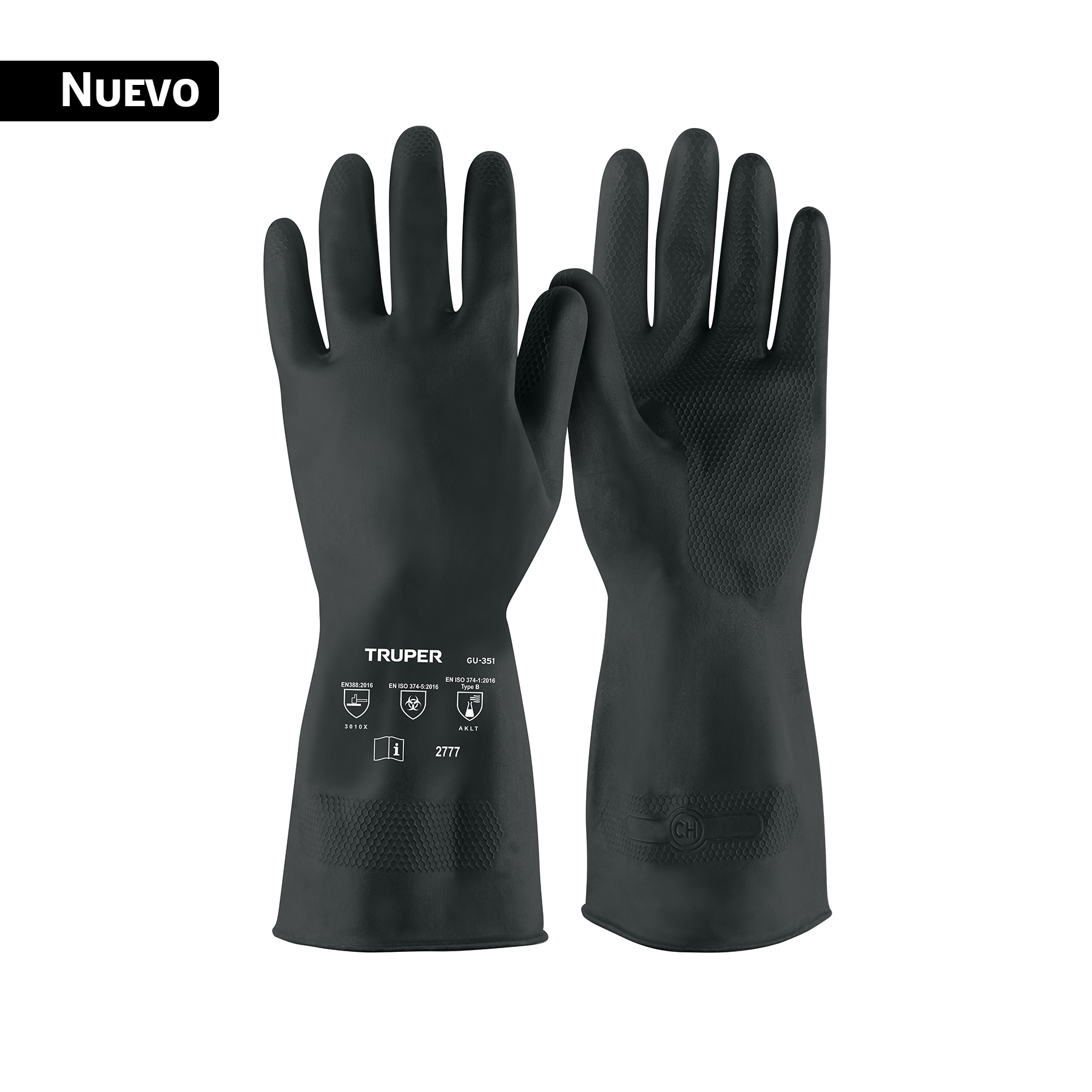 Guante para protección química, 6 72, Truper (clave GU-351, código 103970)