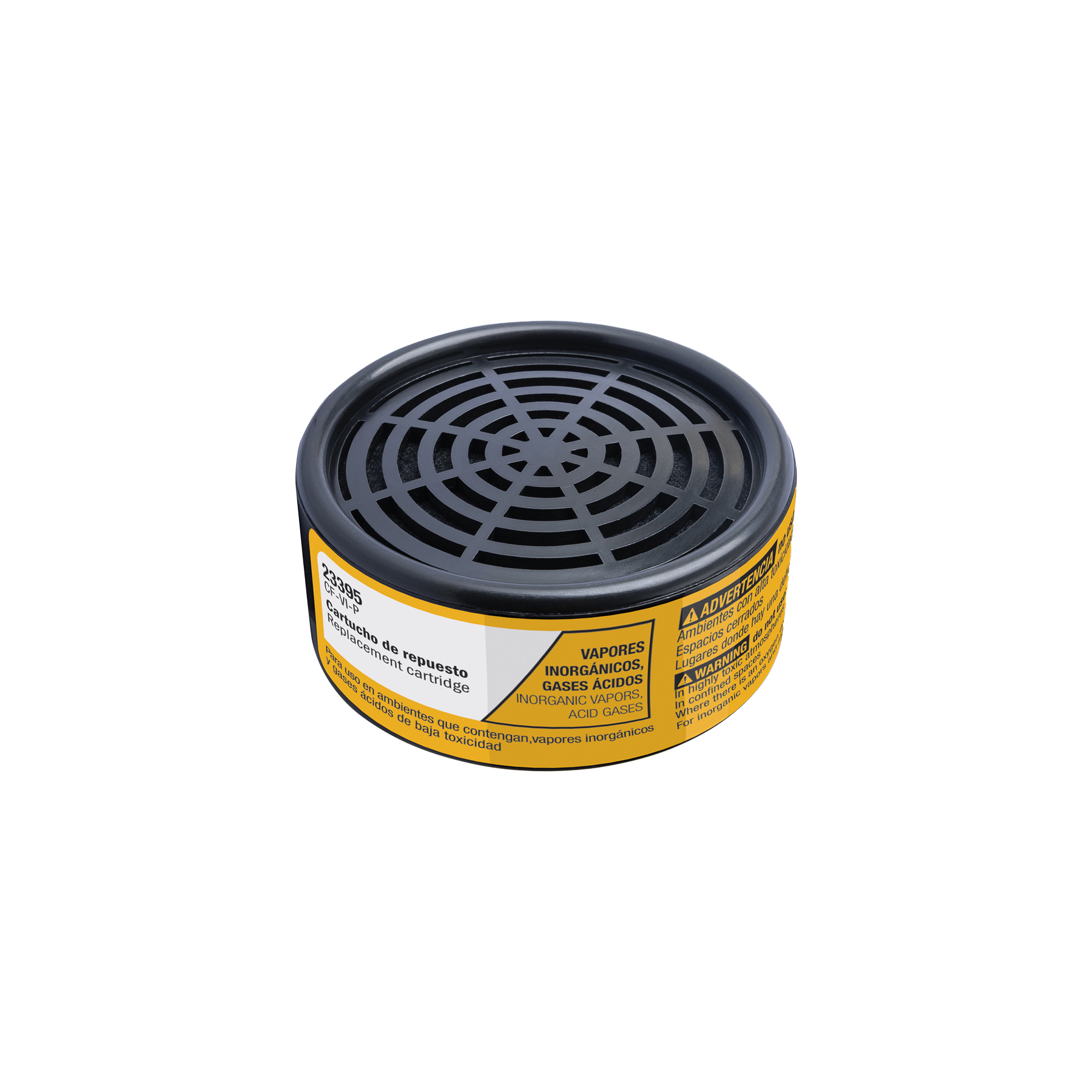 Respirador y filtro de seguridad, CF-VI-P Cartucho para vapores inorgánicos, Truper (clave CF-VI-P_Cartucho, código 23395)