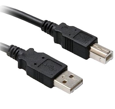 Cable USB A a B, V2.0 Para impresora universal, Negro, 1.8 m