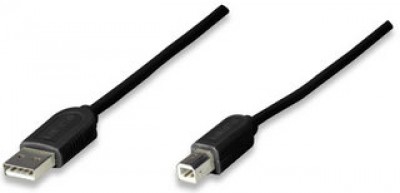 Cable USB Para impresora USB-A a USB- B Macho-Macho, Negro, 1.8 m